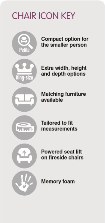 Chair Icon Key for Brochure Products