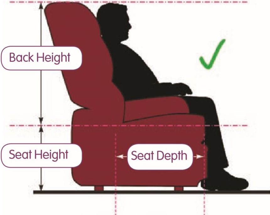 Chair Measuring Guide Side View